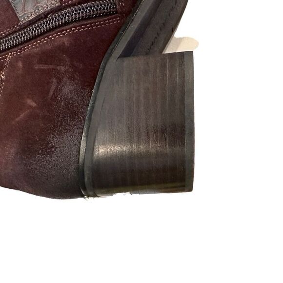 NWT Donald Pliner Brown Suede & Leather Boots- size 8.5 - Picture 4 of 9